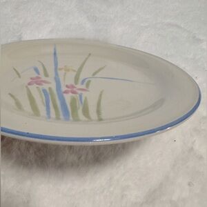 Vintage Iris Dessert Salad Plate "Pastels” by Sango Stoneware Flowers # 8496